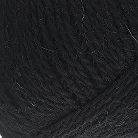 Пряжа Пехорка "Деревенская"  02 чёрный 100% шерсть 100 г 250 м
